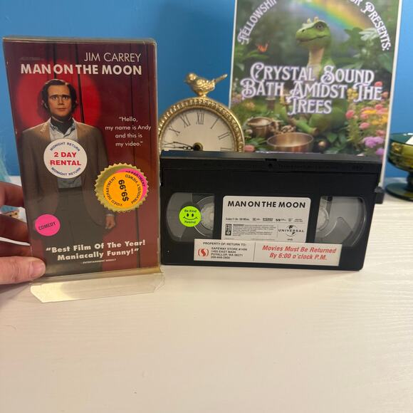 Man on the Moon VHS (1999) Jim Carrey • Retro Comedy Rental Copy - Picture 3 of 3